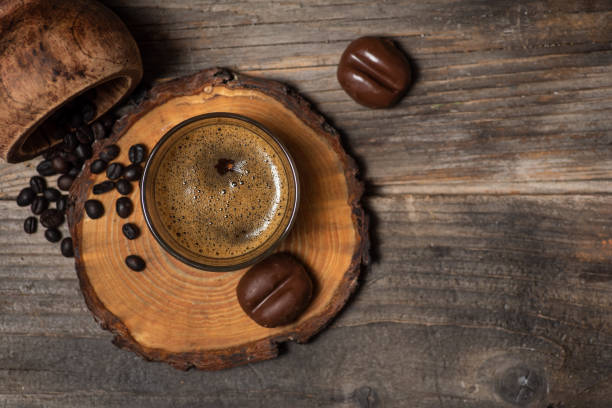 Pralines with chocolate and coffee