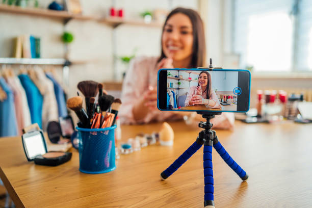 istock Beauty influencer testing and reviewing lipsticks 1371160205