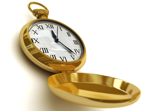 Golden Pocket Watch stock photo