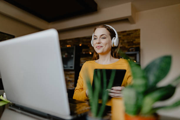 istock Woman working from home having a video call with a client 1371170781
