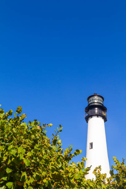 General landscape view of Cape Florida Lighthouse and Lantern in Bill Baggs State Park in Miami, Florida, USA in a sunny summer day.\n\nAs the oldest structure in Miami-Dade, the lighthouse is a time capsule containing an immense amount of Florida history.  First erected in 1825, the Cape Florida Light has survived nearly 200 years of erosion, dozens of hurricanes, an attack by native Seminole Native Americans, and an explosion of lantern oil and gun powder.  Yet, through all the tribulation, she still stands. When the lighthouse was originally built, she guided sailors around the Florida reef helping them avoid an unfortunate accident.