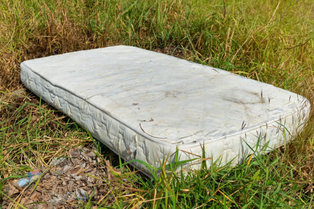 istock Old mattress on the grass 1371172330