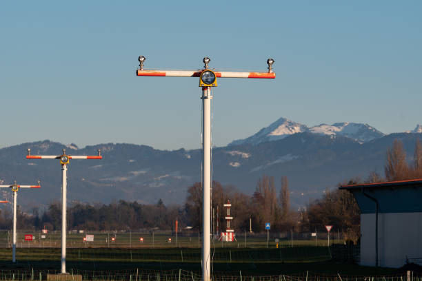 istock Approach lighting system in Altenrhein in Switzerland 1371172858