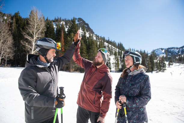 istock Friends out skiing enjoying their best life 1371174380