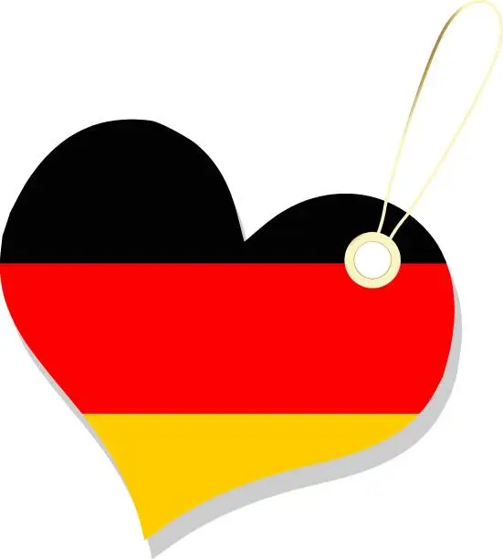 Vector illustration of Germany flag isolated on white background. Germany Flag Vector Backgrounds
