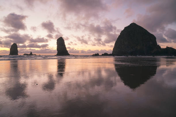 istock Haystack Rock at Sunset on The Oregon Coast 1371178574