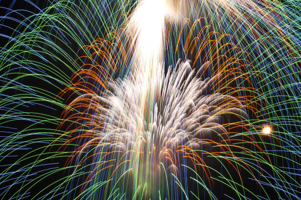 istock Colourful Pyrotechnic Fireworks in the Sky 1371178609