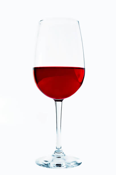 istock Red Wine Glass over White Background 1371178652