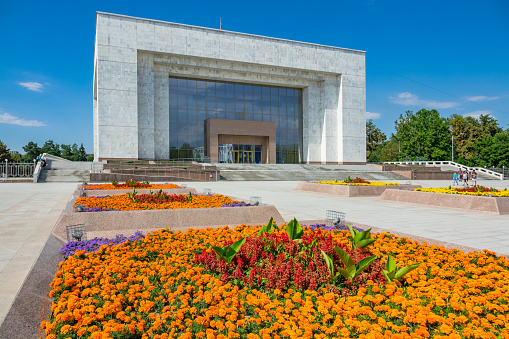 Kyrgyz State History Museum in Bishkek Kyrgyzstan, Central Asia on a sunny day.