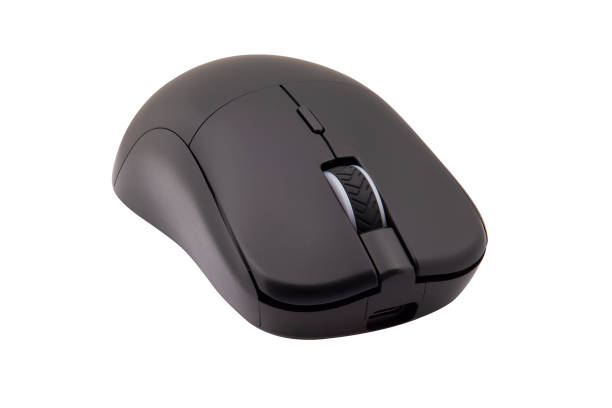 istock Black gaming wireless laser computer mouse isolated on white background 1371181668