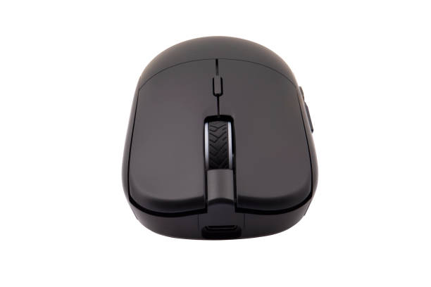 istock Black gaming wireless laser computer mouse isolated on white background 1371181672