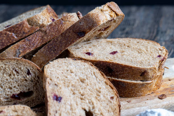 istock fresh cut bread made of flour and dried cranberries 1371184662