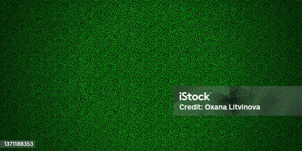 istock Green field with astro turf grass texture pattern 1371188353