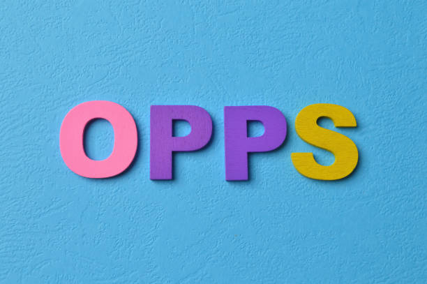 istock Colorful lettering words with text OPPS. 1371197161