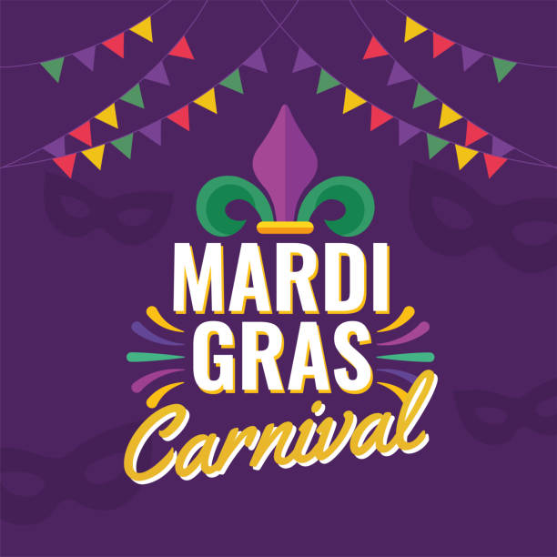 ilustrações de stock, clip art, desenhos animados e ícones de mardi gras carnival image fleur-de-lys vector - mardi gras backgrounds fleur de lys symbol