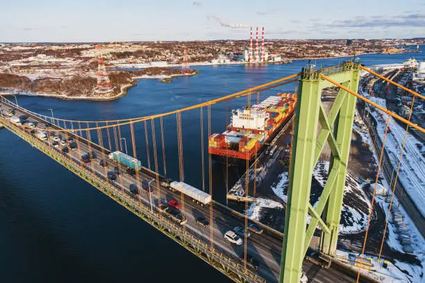 Photo of Container Ship Below