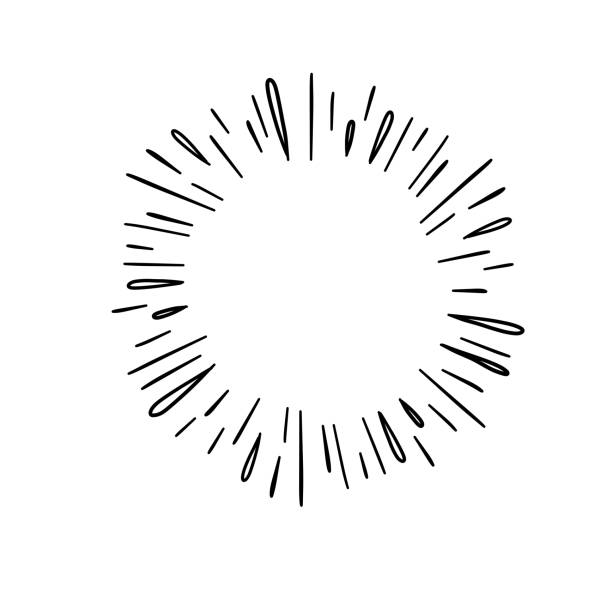 istock Doodle burst splash in vintage style. Black vector hand drawn sketch illustration. 1371216550