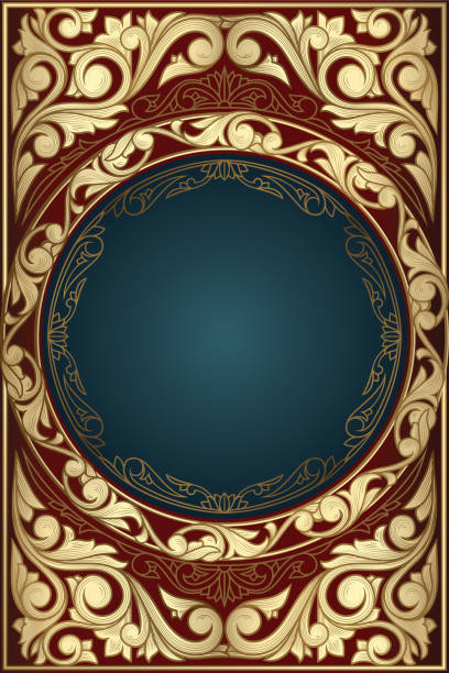 istock Golden ornate decorative vintage design card 1371217245