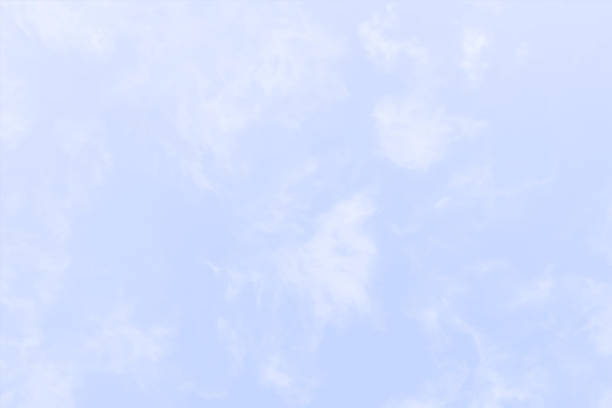 ilustrações de stock, clip art, desenhos animados e ícones de horizontal of monochrome pastel light sky blue coloured wispy cloudy vector backgrounds with subtle white cloud spots or blotches or smudges all over with copy space - mottled blue backgrounds softness