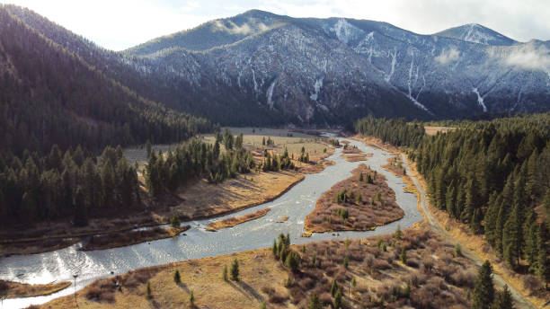 Quake lake, Montana, USA