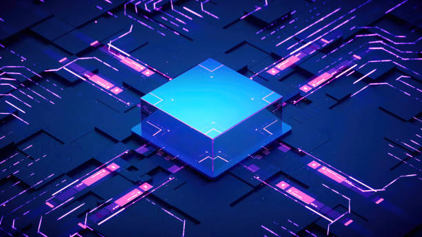 istock 3D rendering of cyberpunk AI. Circuit board. Technology background. Central Computer Processors CPU and GPU concept. Motherboard digital chip. Tech science background. 1371224238