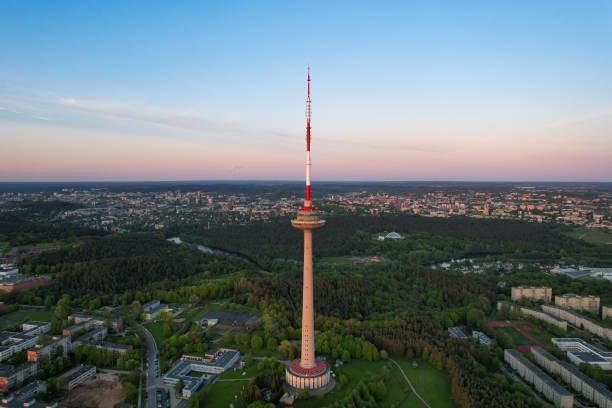 istock Panorama of Vilnius TV Tower 1371231529