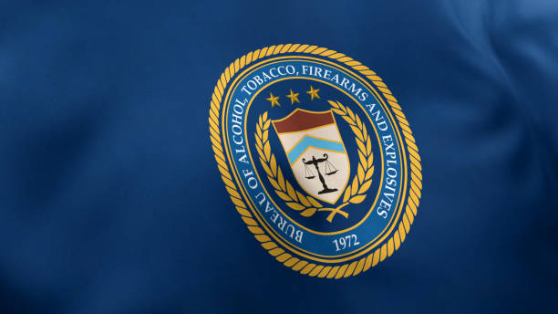 Bureau of Alcohol Tobacco Firearms and Explosives Flag stock photo