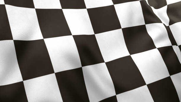 F1 Chequered (Checkered) Racing Flag stock photo