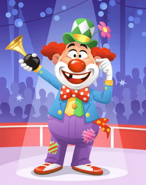 Vector illustration of Circus Clown