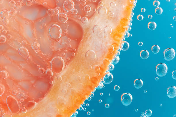 istock Grapefruit and water soda. Freshness, flavor. Close up. Background, texture 1371233982