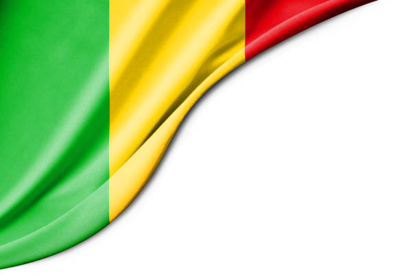 istock Mali flag. 3d illustration. with white background space for text. 1371234000