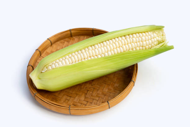 istock Hokkaido Milk Corn in bamboo basket 1371235308