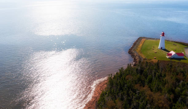 istock Aerial view of Point Prim Lighthouse. 1371241863