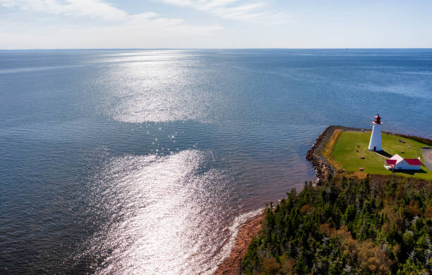 istock Aerial view of Point Prim Lighthouse. 1371241868