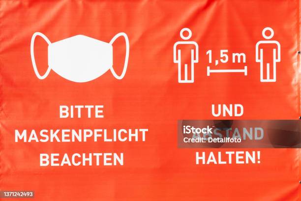 Use Shield Mouthguard And Keep Your Distance Germany Europe Stock Photo - Download Image Now