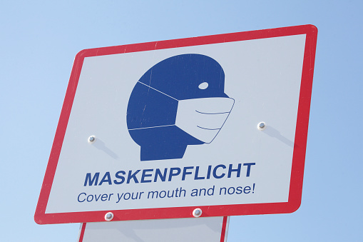 Use shield mouthguard, mask obligation, Hamburg, Germany, Europe