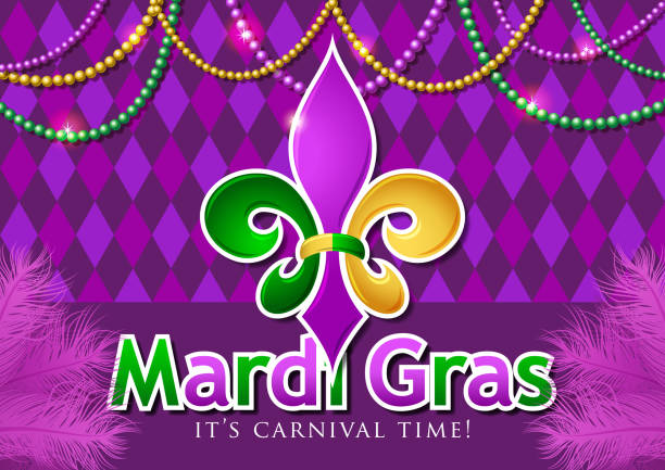 ilustrações, clipart, desenhos animados e ícones de mardi gras carnival time - glitter purple backgrounds shiny