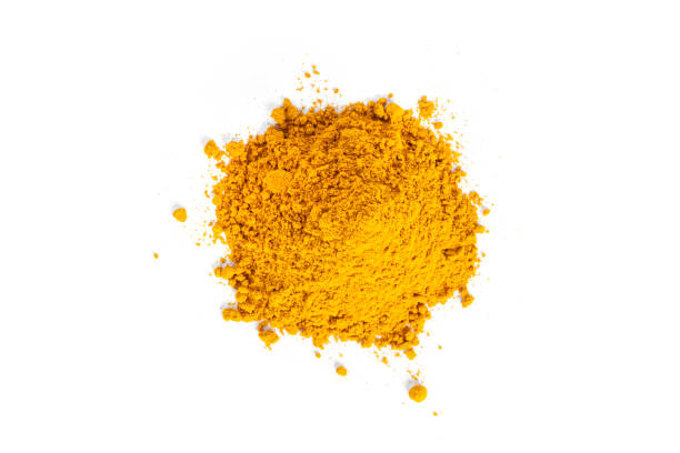istock Turmeric powder isolated on a white background. Spices 1371255439
