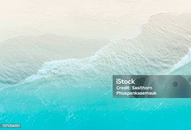 The Turquoise Wave Water Background Of Summer Beach At The Seashore And Beach Summer Pattern Image Stock Photo - Download Image Now