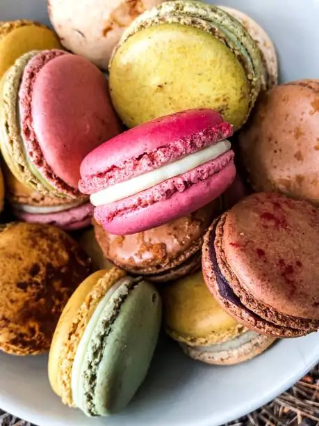 Bowl of macarons