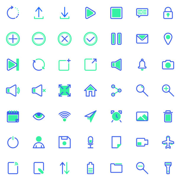 基本的な ui ベクター アイコン セット - icon set arrow sign symbol computer icon点のイラスト素材／クリップアート素材／マンガ素材／アイコン素材