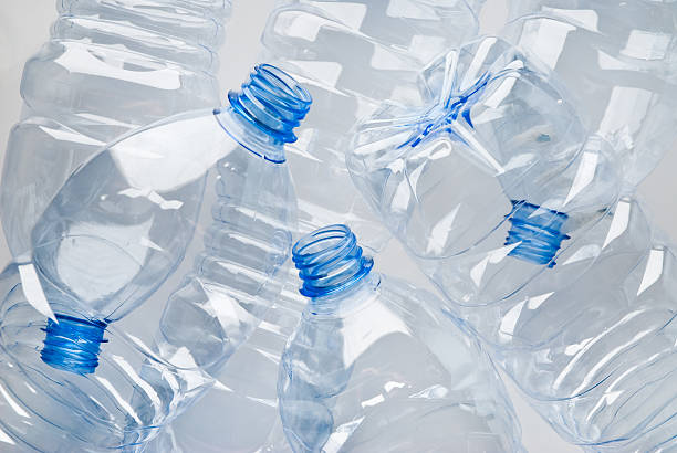 plastic bottles garbage stock photo