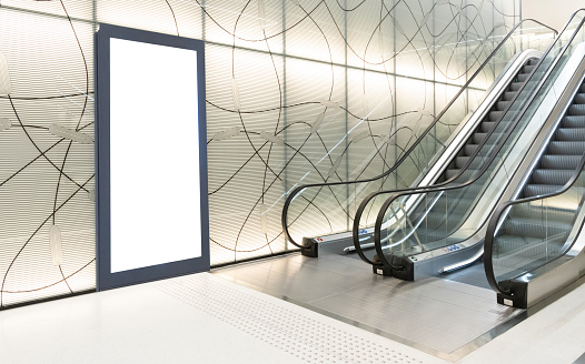 digital display next to escalator