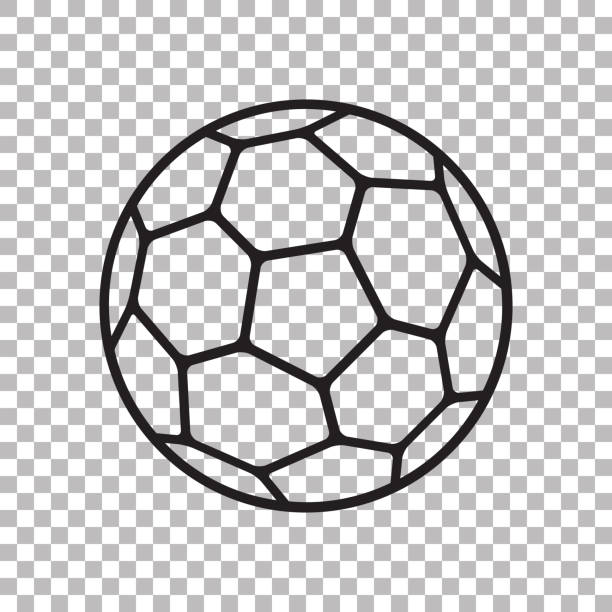 Football icon in flat style. Vector Soccer ball on transparent background . Sport object for you design projects Football icon in flat style. Vector Soccer ball on transparent background . Sport object for you design projects soccer clipart stock illustrations