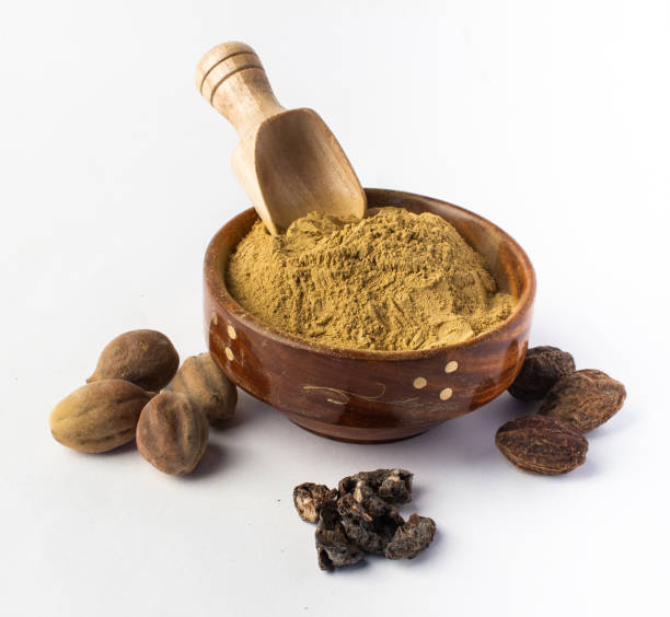 istock Indian ayurvedic Triphala hard is ancient medicine for indigestion problems 1371265814