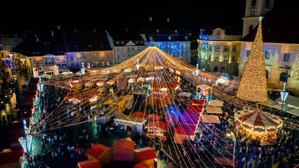 istock Christmas fair in Sibiu, Romania. 1371266105