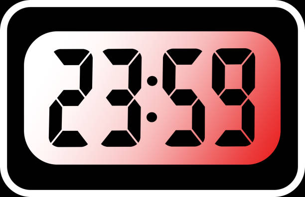 электронные часы - doomsday clock stock illustrations