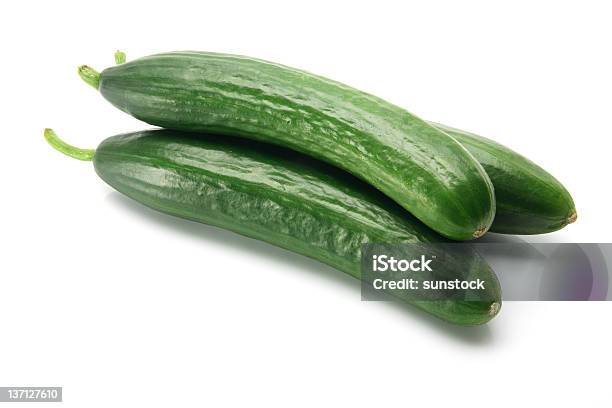 Lebanese Cucumbers Stock Photo - Download Image Now - Cucumber, Cut Out, Dietary Fiber