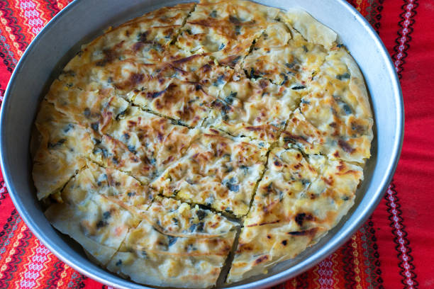 istock Bulgarian national dish Patatnik, made from potatoes and cheese - selective focus 1371282280
