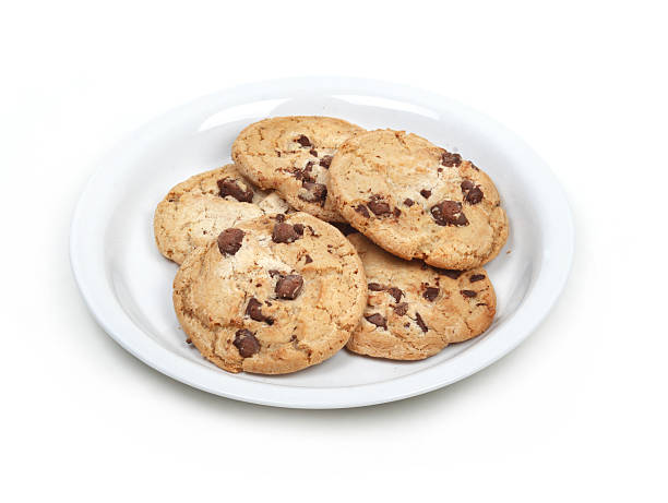 istock Isolated cookies on plate. 137128243